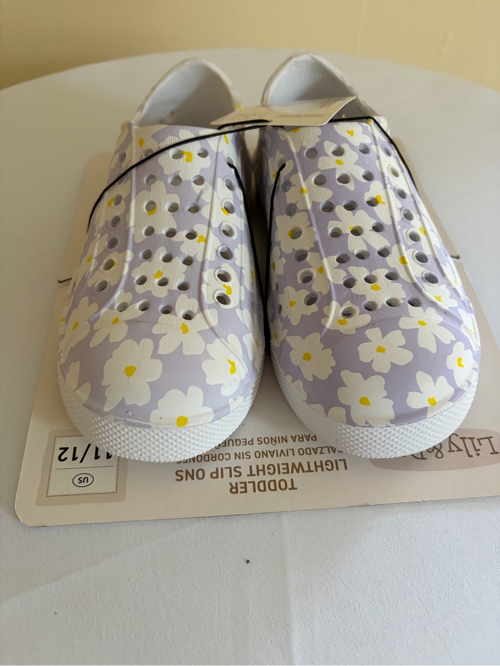 Kids Floral Slip-On Sneakers in Lavender – Unbranded